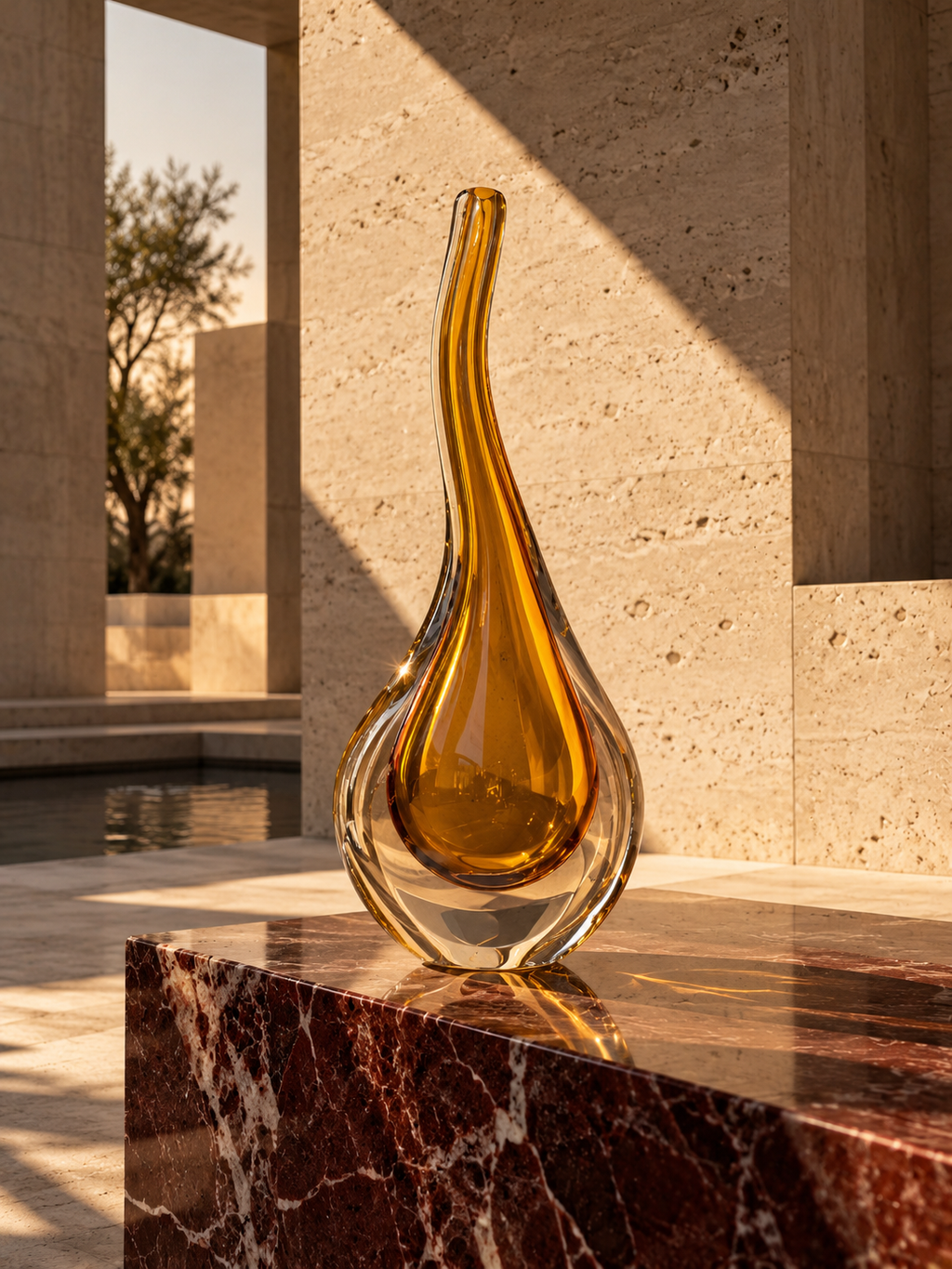 STRETCHED NECK MURANO VASE