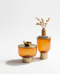 Amber Horizon Sculptural Accent Tables