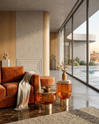 Amber Horizon Sculptural Accent Tables