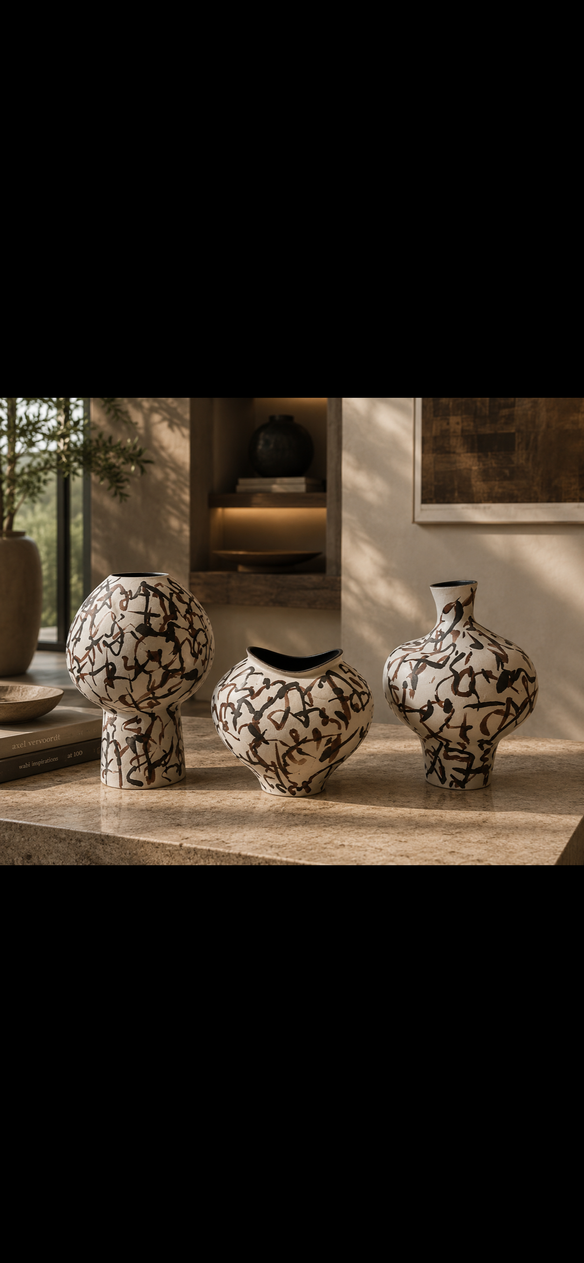 3 mixed color vase