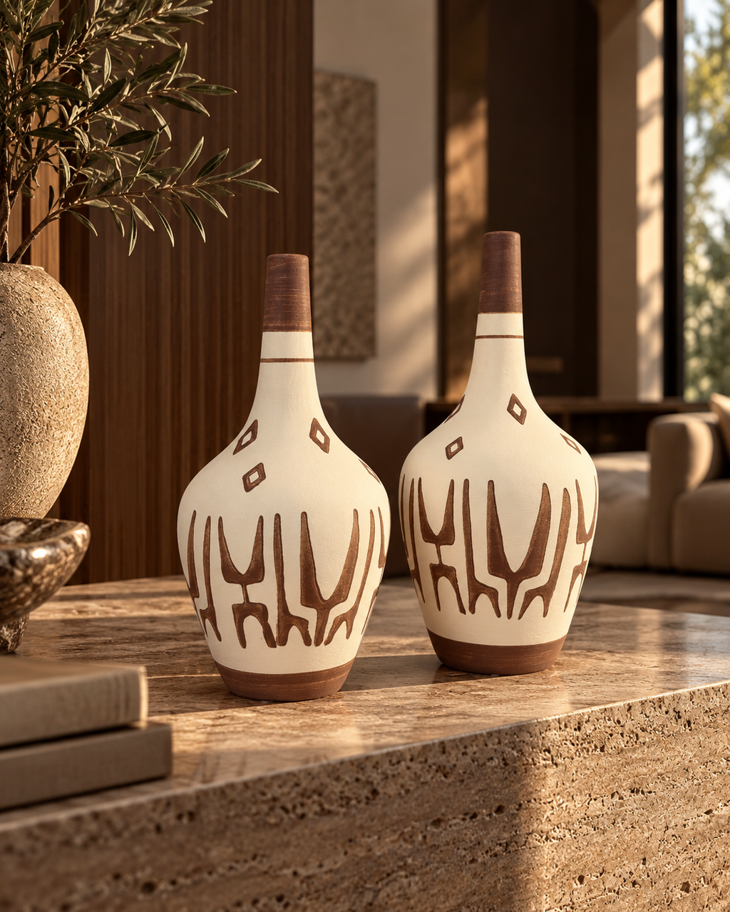 wabi sabi vase set of 2