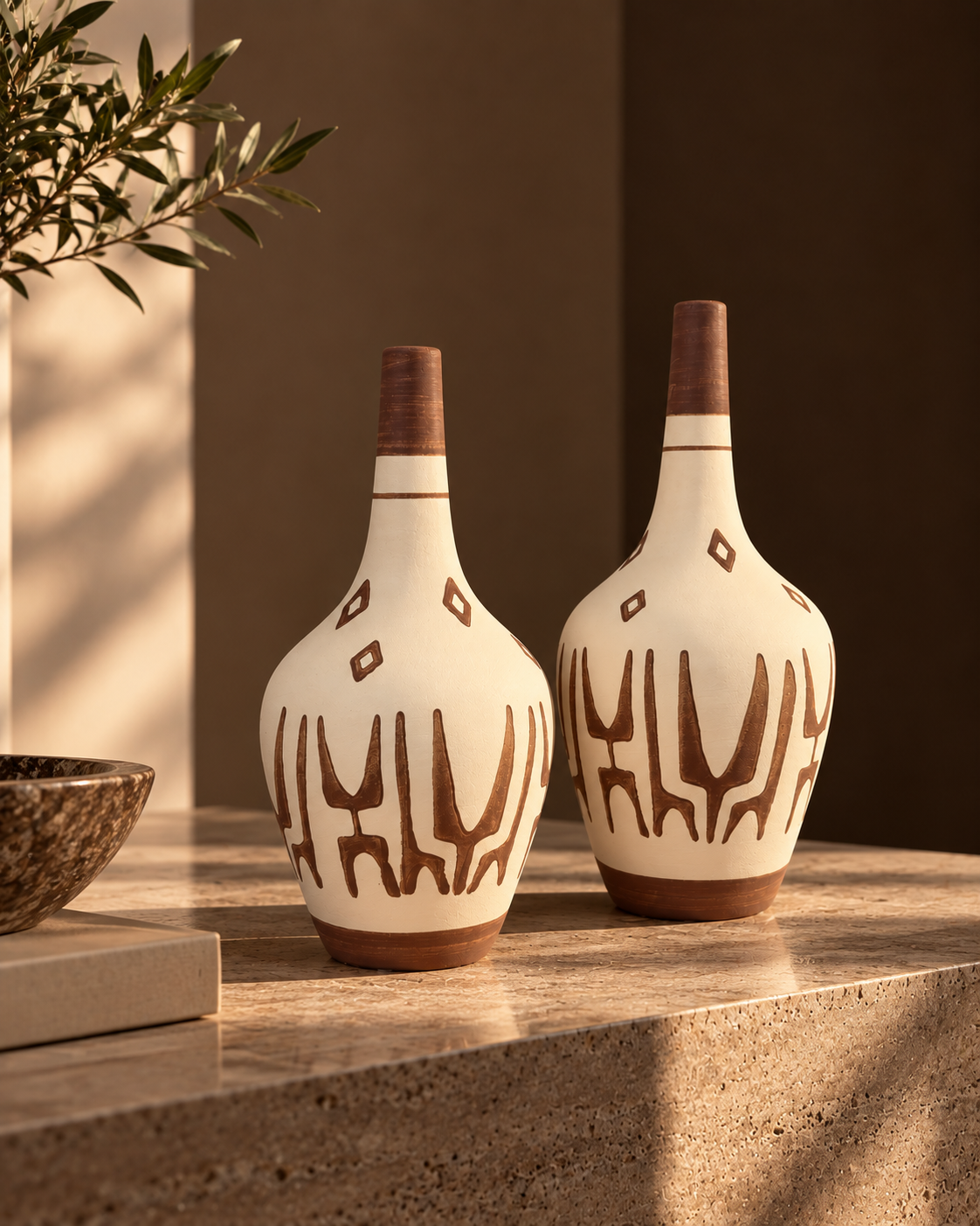 wabi sabi vase set of 2