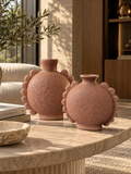 sun shine pottery vase set of 2