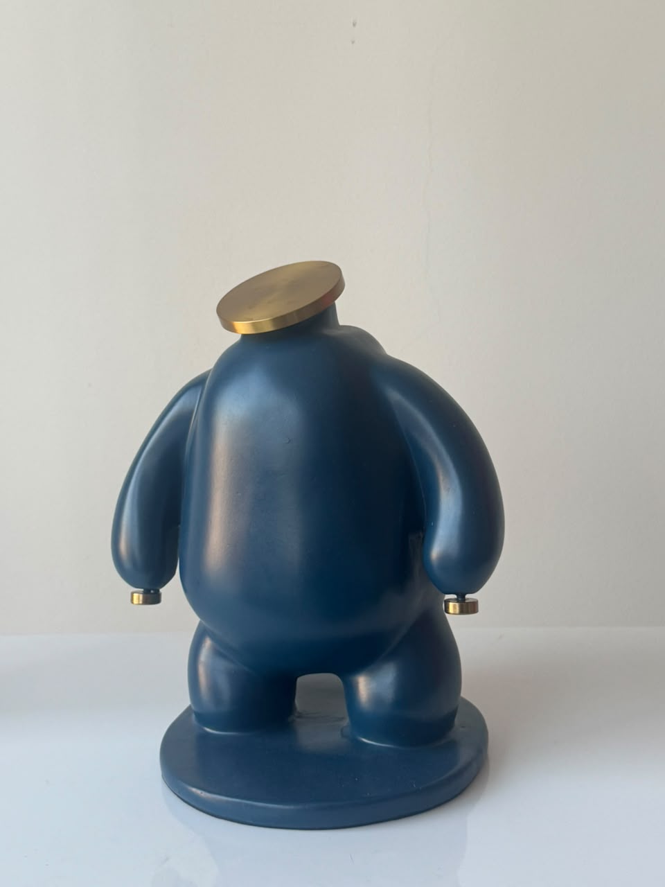 Man with metal head