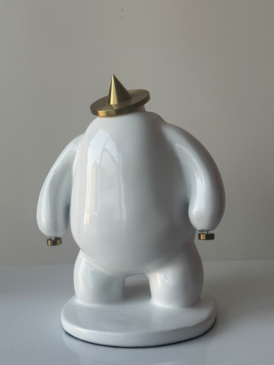 Man with metal head
